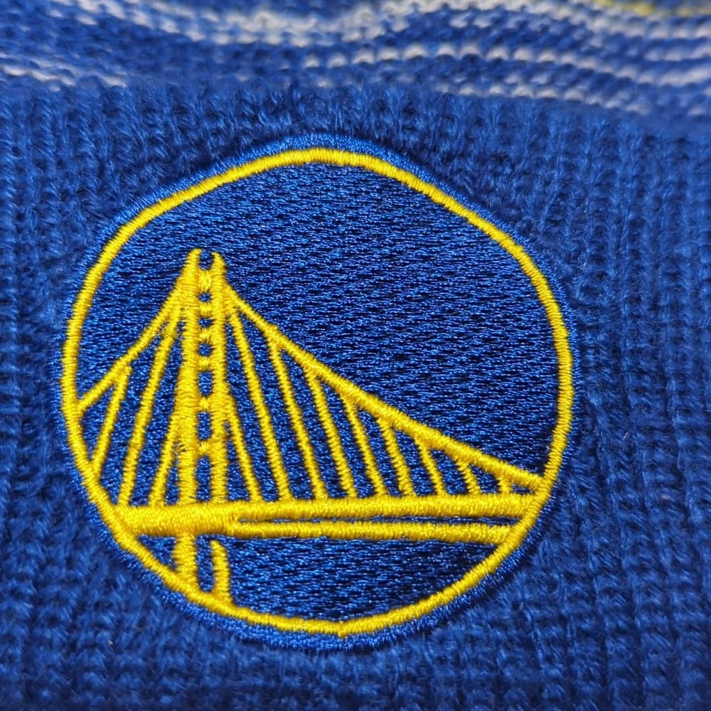 NBA Ultra Game Golden State Warriors stocking hat beanie pom pom OSFA unisex